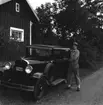 Gösta Klingberg med bilen som är en Essex  Hudson 1931 årsmodell.