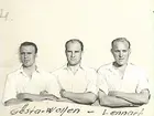 Internationell fotboll på Eyravallen den 8 juli 1947. Resultatet blev 8-1 till ÖSK.
 Gösta Lind, Gerald Wolfbrandt, Lennart Andersson ÖSK.