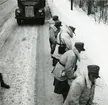 Paus vid truppförflyttning på Svea Trängregemente T1, Linköping.