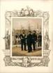 Plansch med uniform för Flottan och Marinregementet. Plansch i färgtryck efter original av Julius Mankell 1864. Ingår i planschsamlingen Anteckningar rörande svenska regementers historia.