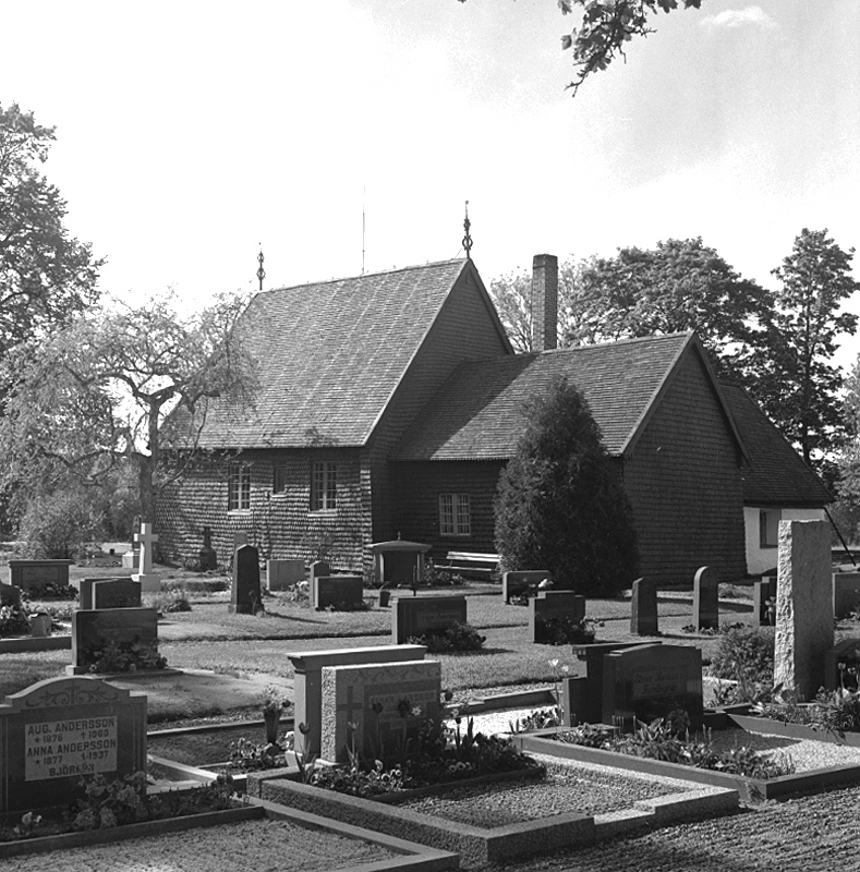 Tångeråsa kyrka, exteriör.
1963.