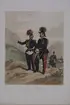 Plansch med uniform för Norska armén, Generalitetet och Generalstaben. Plansch i färgtryck efter original av Fritz von Dardel. Ingår i planschsamlingen Den svenska och norske armeens uniformer, 1861-1863.