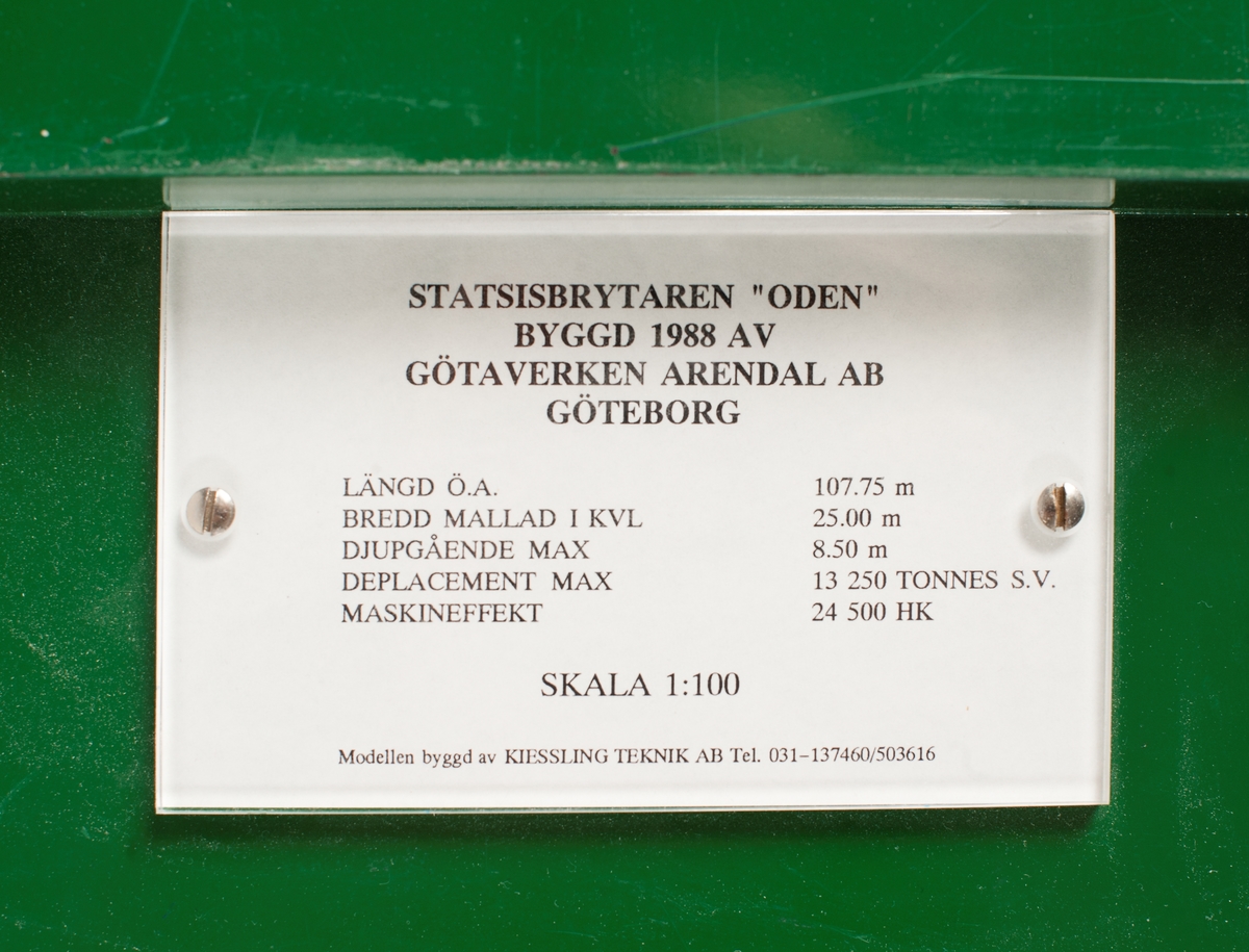 Skrovmodell av ODEN.