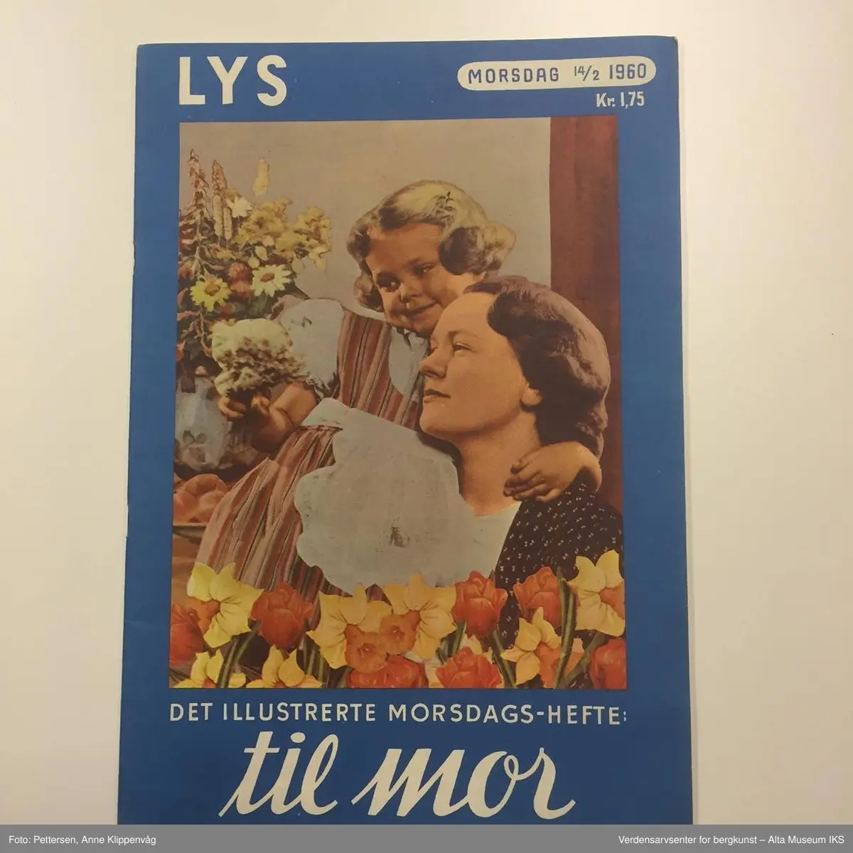 Omfatter: Norsk ukeblad nr.37/1972, Hjemmet nr.36/1972, Illustrert nr.14/1962, Fredhöis Skib o hoi nr.5/1959, Kvinner og klær nr.30/1954, Alle kvinners blad nr.42/1954, nr.46/1955, nr.36/1972, nr.37/1972, Se og hør nr.21/1984, Romantikk julenr.1970 og 1971, Barnehelg julen 1959, Lys - det illustrerte morsdagshefte 1960, Finnmark Dagblad 9/8 1976, 1/3 1979