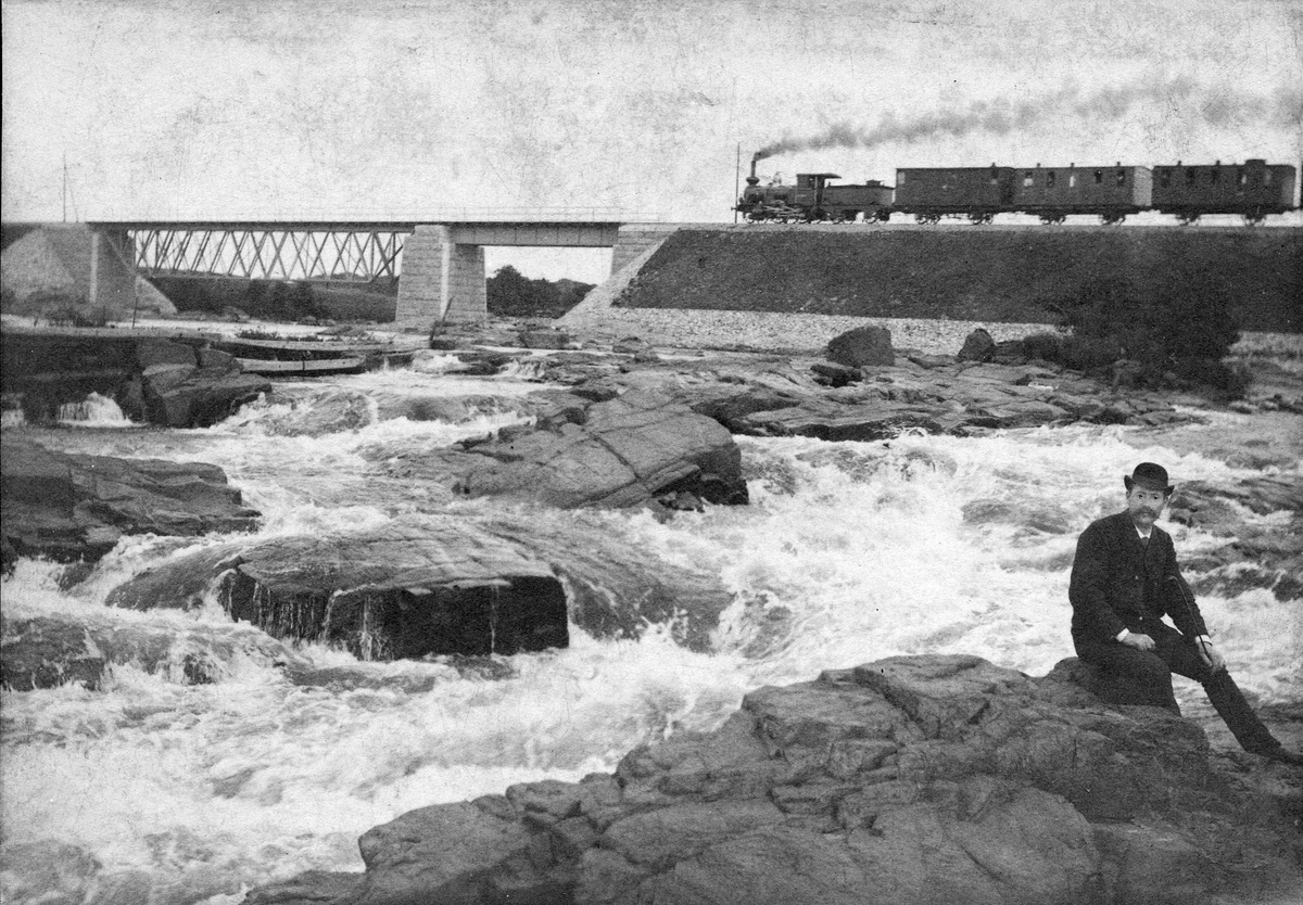 Laholm. Lagan vid Laholm, Alfred Ahl, Laholm.