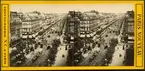 Stereobild med motiv av Boulevard des Italiens, Paris.