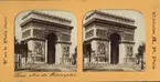 Stereobild av Triumfbågen, Arc de Triomphe, Paris.