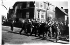 Mössebergs musikkår 1 maj omkr. 1940, Torstenssonsgatan.