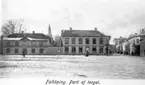 Parti av Stora torget, Falköping. Troligen 1910-tal.