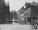 Skioptikonbild med motiv från Hildesheim.
Bilden har förvarats i kartong märkt: Hildesheim. Serien E.