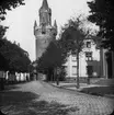 Skioptikonbild med motiv av Adolfsturm Burg i Friedberg.