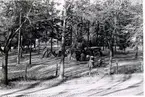 Planteringsförbundets park, S:t Olofsgatan. Gånggriften Kyrkerör restaurerad 1928.