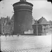 Skioptikonbild med motiv av Laufer Torturm. Torn i stadsmuren, Nürnberg.