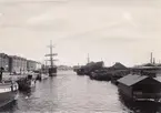 Hamnen och varvet i Gefle (Gävle), 1901. Bild från tidskriften Hemmets bildmaterial.