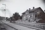 Köpmannabro järnvägsstation. Insegling till Dalslands kanal från Vänern.