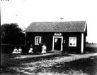 Spetses, Jonagården. Ellen, Annie, Gustav, Anna, Karl, Fina med Hildur i knät.