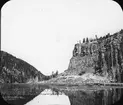 Skioptikonbild. Landskapsvy. Obsidian Cliff i Yellowstone Nationalpark, USA.