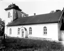 Grolanda kyrka efter åsknedslag i tornet 1918.