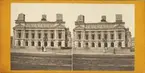 Stereobild med motiv av Paris Operan, L'Opéra Garnier, under uppbyggnaden. Operahuset ritades av den franske arkitekten Charles Garnier och uppfördes 1857-1874. Invigningen hölls den 15 januari 1875.