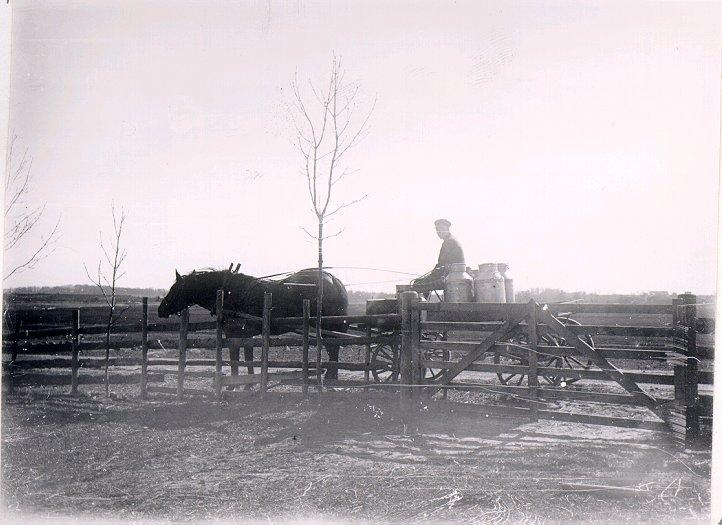 Öja by. Foto från omkring 1920.