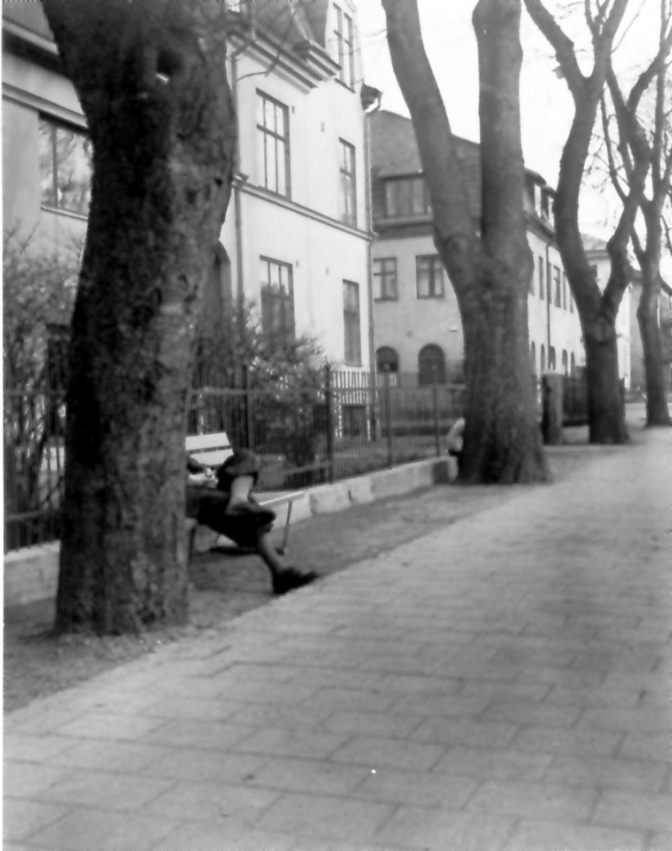 "Siesta på S:t Olofsgatan". Från utställningen "Falköping i bild" 1952.