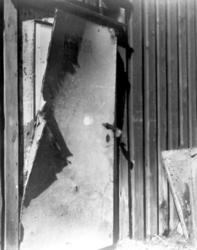 "Bild utan ord" (kontorsdörr i gamla stan, vid Storgatan. Fr