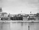 Vy över Industripalatset i Kungsträdgården, vid Karl XIIs torg. Under Industriutställningen 1866.
Stockholmsutställningen 1866 var Sveriges första internationella utställning, den första i en serie nordiska utställningar.