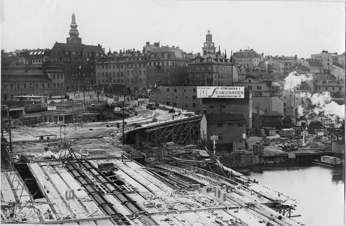 Arbete med Slussen, Stockholm.