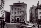 Stockholm, Telegrafstyrelsen 1908-1924. (Järntorgets östra sida med gamla Riksbankshuset år 1928).