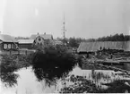 Långö Bruk i Dalarna. Nedre bruket från norr, 1890-talet.