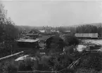 Långö Bruk i Dalarna. Nedre bruket från norr omkring 1900.