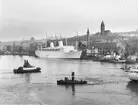 M/S Kungsholm vid Svenska Amerika Linien i hamn i Göteborg.