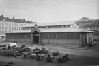 Nybyggda Saluhallen, Hötorgshallen i Stockholm 1882.