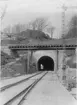 Järnvägstunnel i Ljungskile 1906. Bild från tidskriften Hemmets bildmaterial.