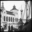 Skioptikonbild med motiv från Allmänna Konst- och Industriutställningen i Stockholm 1897. Gamla Stockholm.