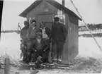 Stockholm Stads Gatukontors utgrävning vid Skarpnäcks dike. Värmestugan 1931.