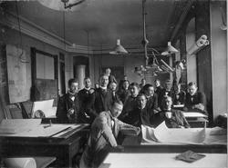 Elever vid KTH:s avd för väg och vattenbyggnadskonst 1891. B