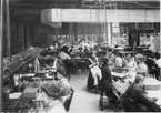 Metalltrådsfabriken vid Glödlampsfabriken på Blekingegatan 63 i Stockholm, före 1916.