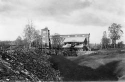 Långbanshyttan vid Långbans gruvor, 1927. Nya schaktet.