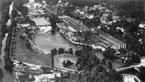 Bultfabriks Aktiebolaget i Halstahamma. Flygfotografi över fabriken 1933.