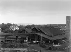 Nyhammars Bruk vid ca 1890. Disponentbostad och smältsmedja.