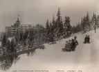 kälkåkning vid Sanatoriet i Voksenkollen utanför Oslo, 1902.