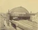 Stadt Bahn Station, järnvägsstation i Berlin 1886.  Friedrichstrasse.