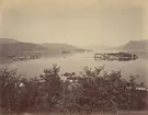 Vy över ön Isole Borromee i Lago Margiore, norra Italien, 1883.