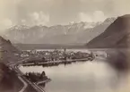 Ur album: Utländska Resan 1900 I. Vy över Zell am see vid Steinsjön.