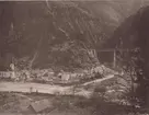 Ur album: Utländska Resan 1890. Vy över Amsteg, Schweiz.