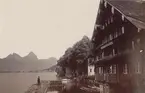 Ur album: Utländska Resan 1890. Vy över Morschach, Schweiz.