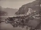 Ur album: Utländska Resan 1890. Vy över Sisikon, Schweiz.