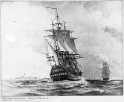 60. Kanonskepp Adolf Fredrik utan för Landskrona