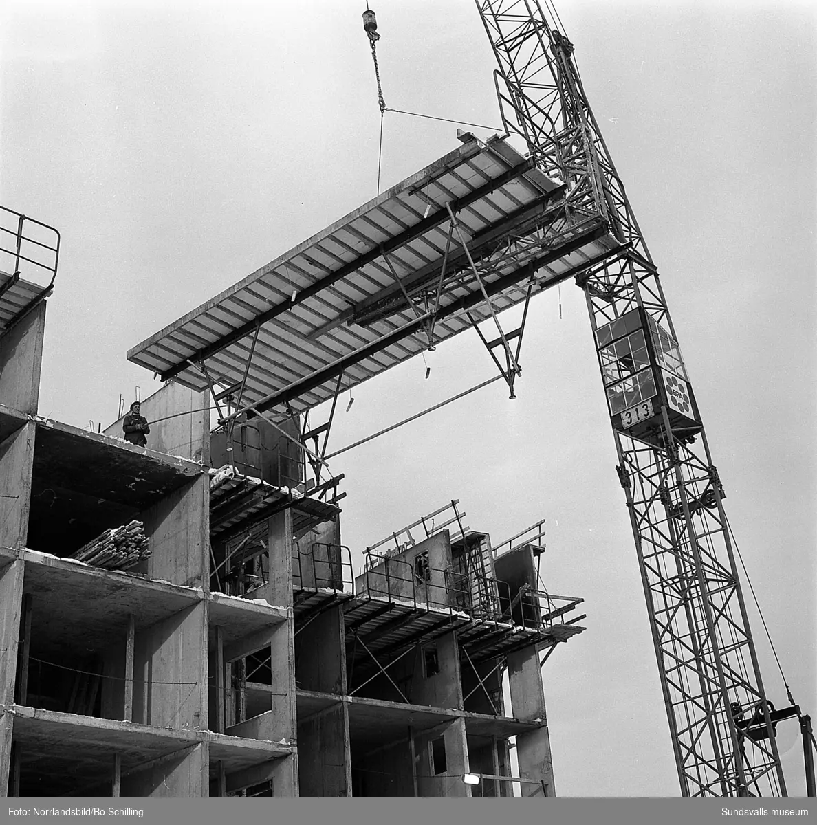 Byggbilder och exteriörer från bostadsområdena i Nacksta.